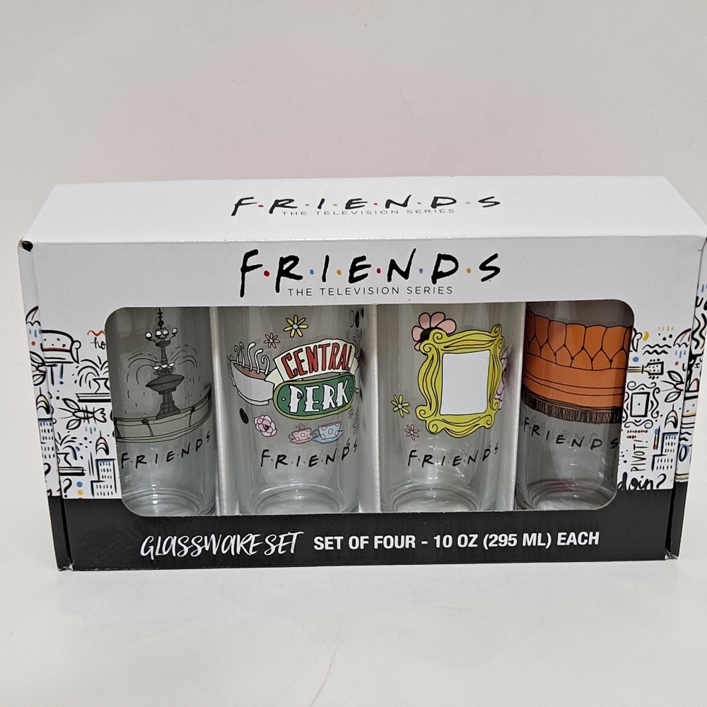 FRIENDS Set of 4 TV Series Glassware 10oz each